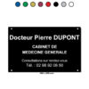 Plaque-medecin-plexiglass-noir-300-x-200-mm