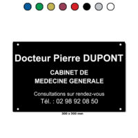 Plaque-medecin-plexiglass-noir-300-x-200-mm