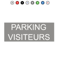plaque-parking-visiteurs-plastique-gris-blanc-250-x-100-mm