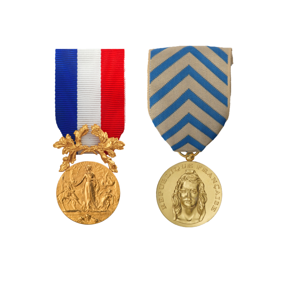 Médailles du travail et décorations